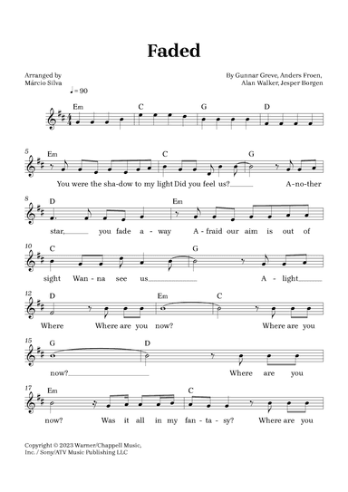 Faded (arr. Márcio Silva)
