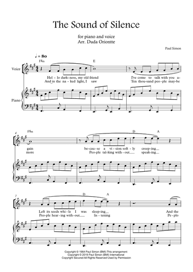 The Sound Of Silence (arr. Duda Oriontte)