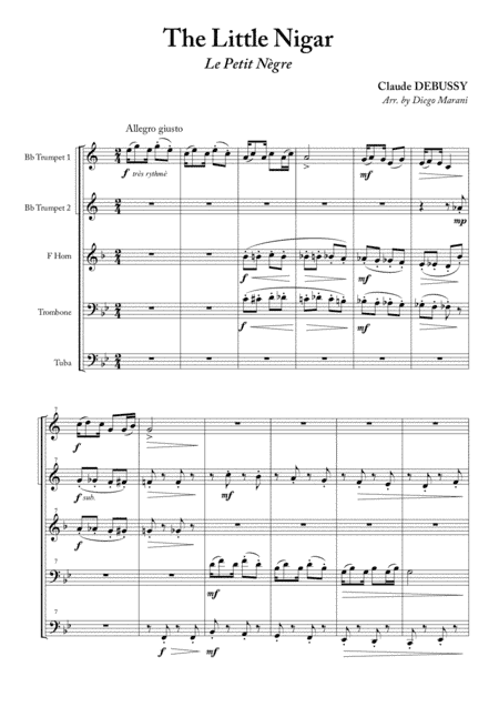 The Little Nigar for Brass Quintet (arr. Diego Marani)