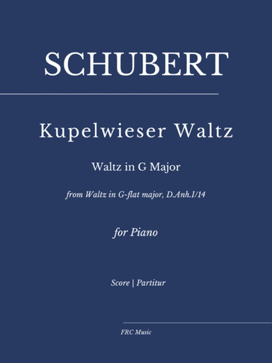 Kupelwieser Waltz  (from Waltz in G-flat major, D.Anh.I/14) EASY VERSION in G Major for PIANO SOLO (arr. Flavio Regis Cunha)