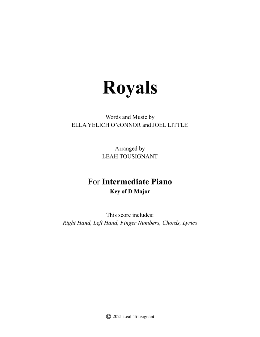 Royals (arr. Leah Tousignant)