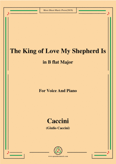 Shelley-The King of Love My Shepherd Is,in B flat Major,for Chours&Pno (arr. MSM)