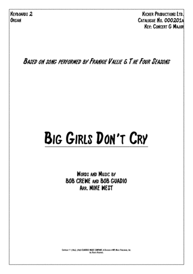 Big Girls Don't Cry (arr. Mike West)