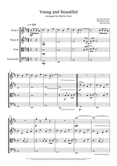 Young And Beautiful (arr. Murilo Frias)