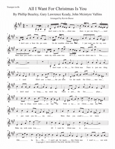 All I Want For Christmas Is You (arr. Kevin Busse)