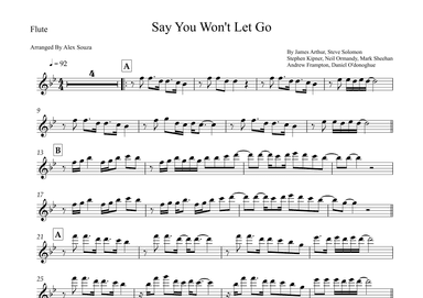 Say You Won't Let Go (arr. Alex Souza)
