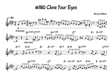 Close Your Eyes (arr. John Fries)