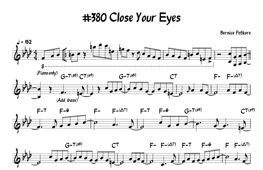 Close Your Eyes (arr. John Fries)