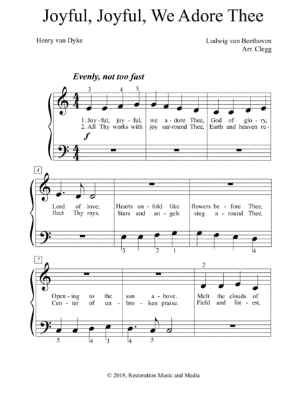 Joyful, Joyful, We Adore Thee (arr. Colleen D. Clegg)