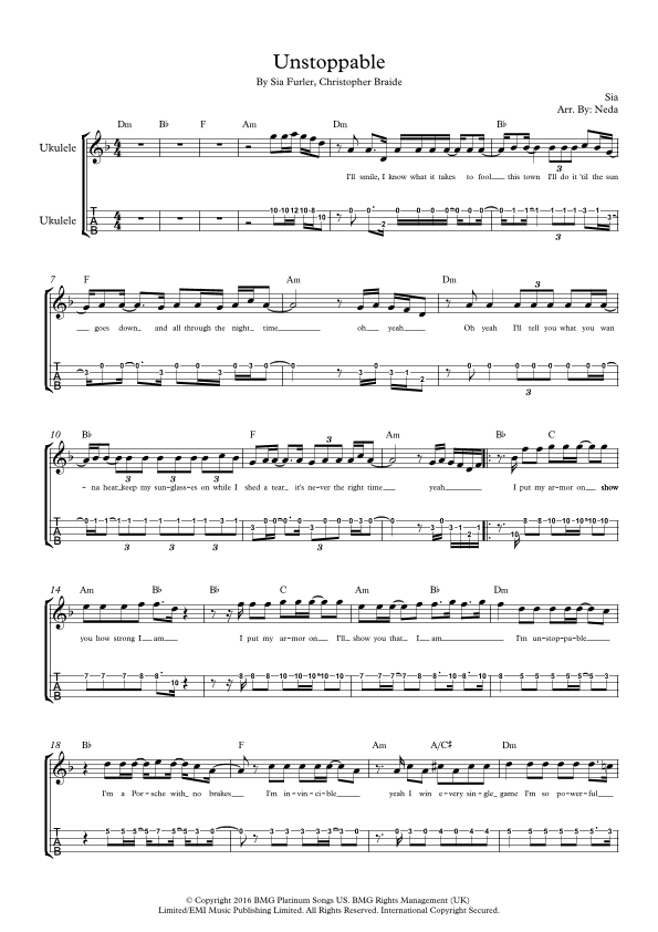 Unstoppable (arr. Arr. Neda)