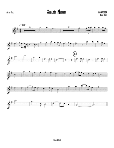 Silent Night for Sax Quartet (arr. Benjamin Hoff)