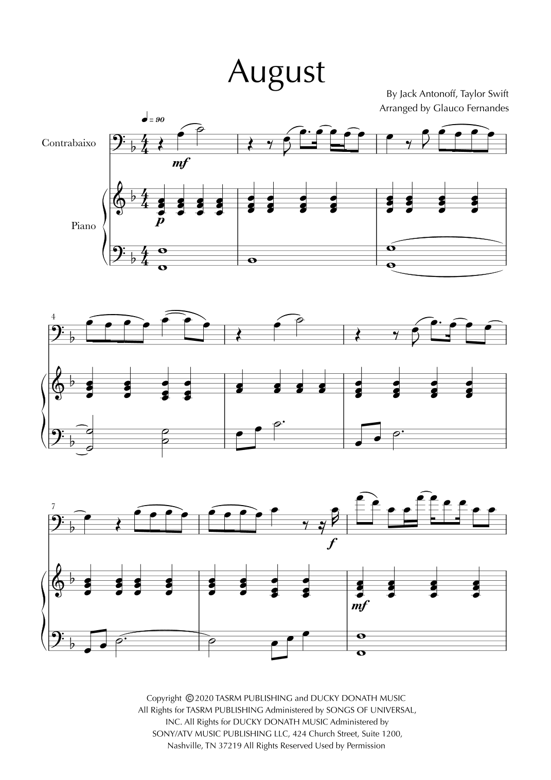 August (arr. Glauco Fernandes)