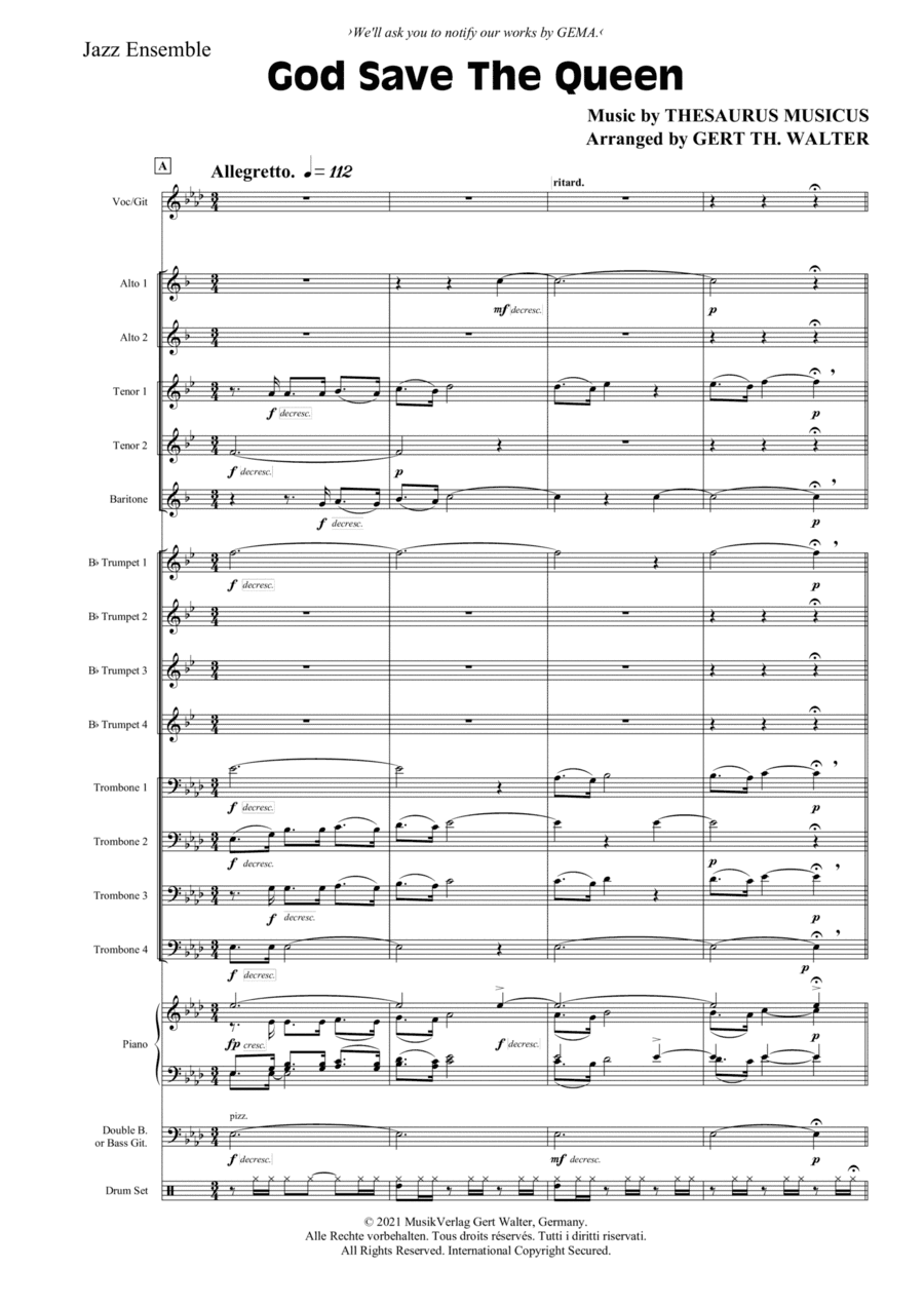 God Save The Queen (arr. Gert Th. Walter)