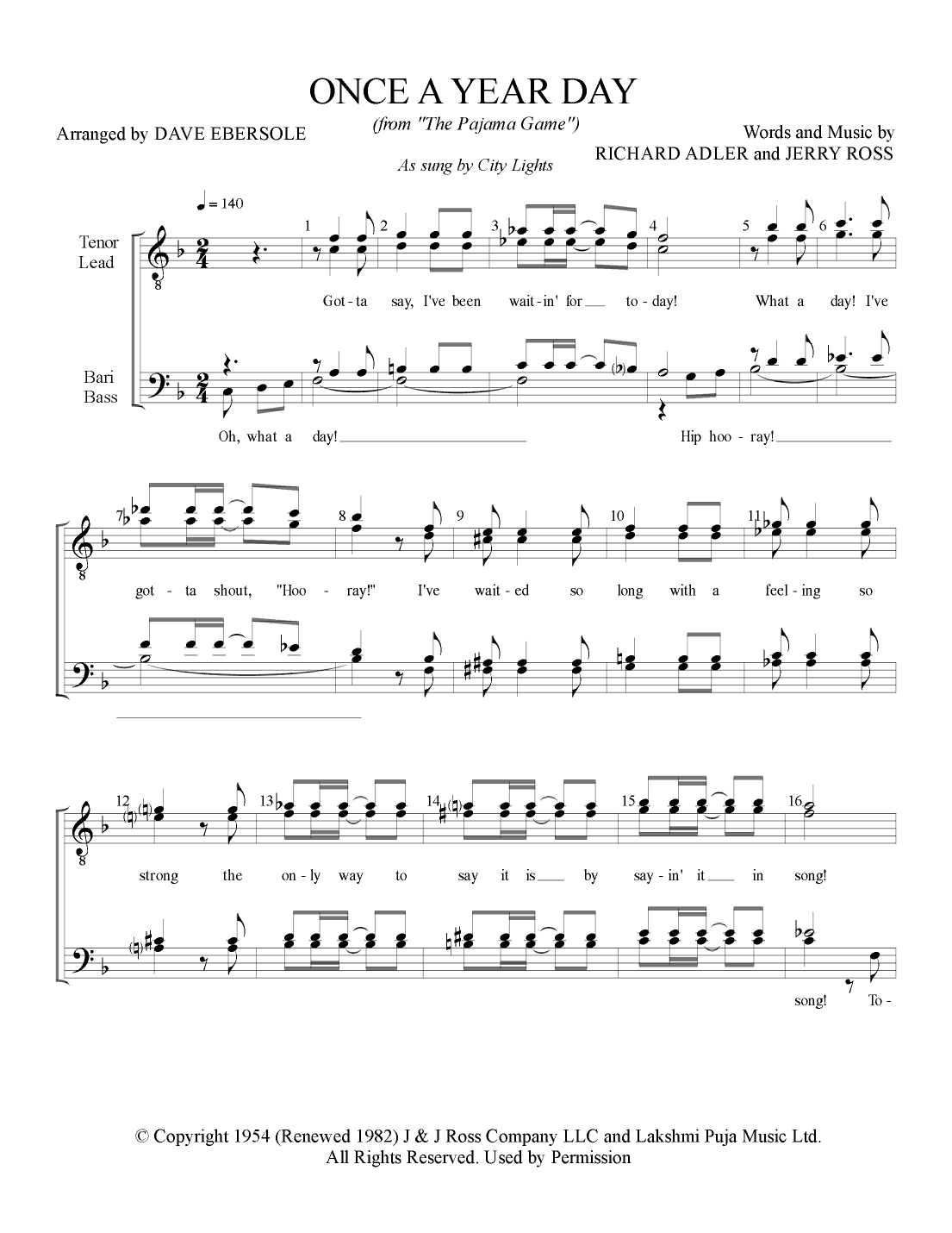 Once-a-year-day (arr. Dave Ebersole)