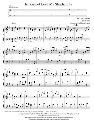 The King of Love My Shepherd Is (Handbells or handchimes - 2 octaves) (arr. Diana Meux)