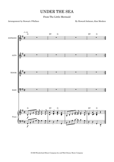 Under The Sea (arr. Stewart J Wallace)