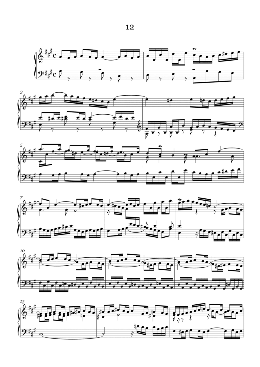 J.S.Bach:Three-Part Sinfonia No.12