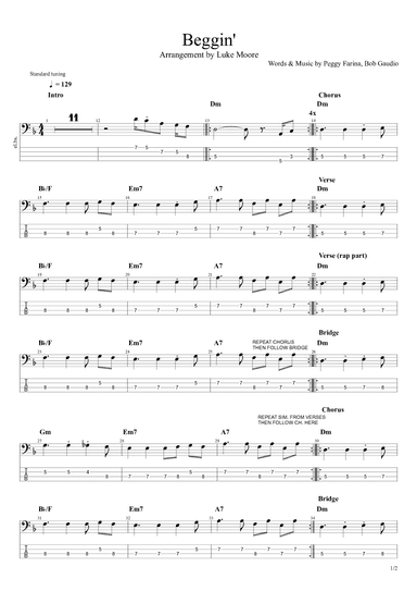 Beggin' (arr. Luke Moore)