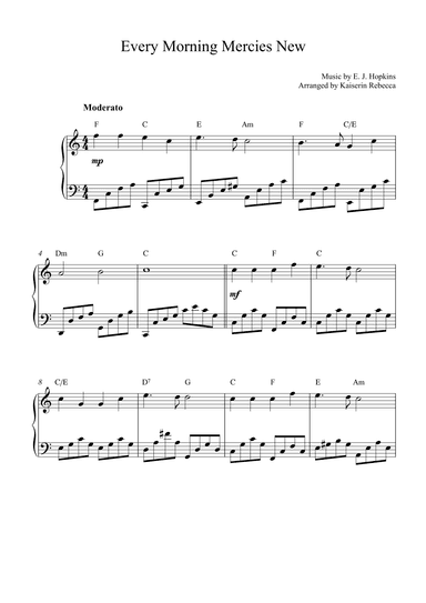 Every Morning Mercies New (arr. Kaiserin Rebecca)