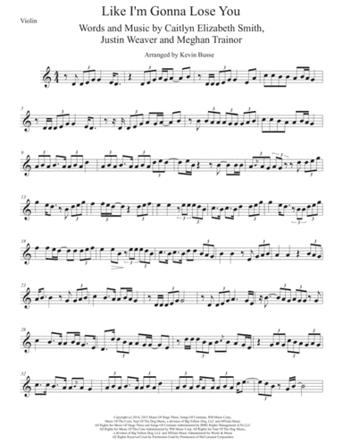 Like I'm Gonna Lose You (arr. Kevin Busse)