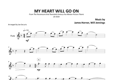 My Heart Will Go On (love Theme From 'titanic') (arr. Joe Securis)