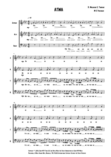 Atwa (arr. Marie-Elodie Frochaux)