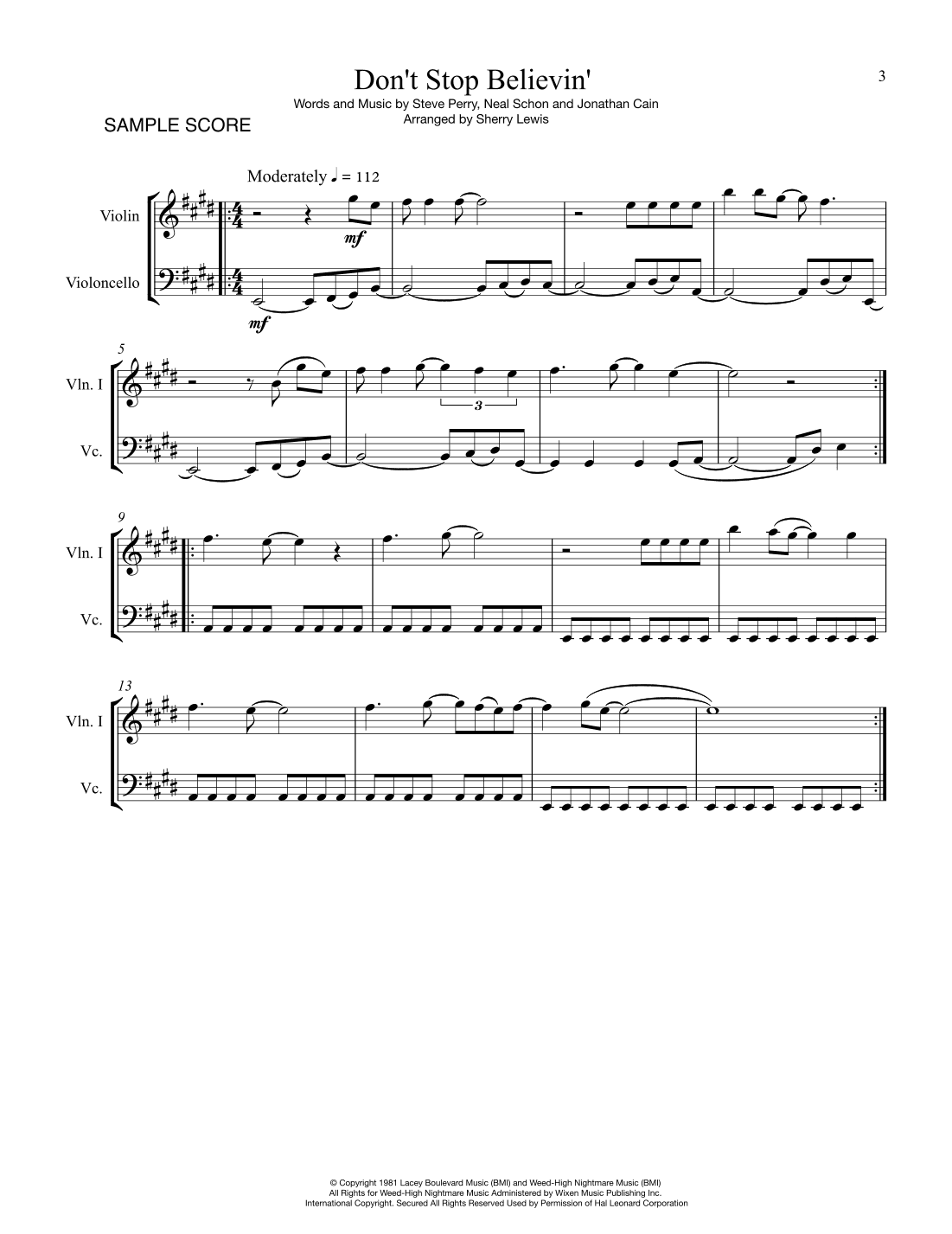 Don't Stop Believin' (arr. Sherry Lewis)