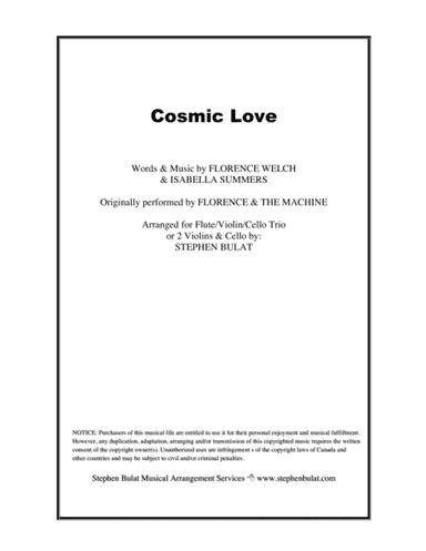 Cosmic Love (arr. Stephen Bulat)