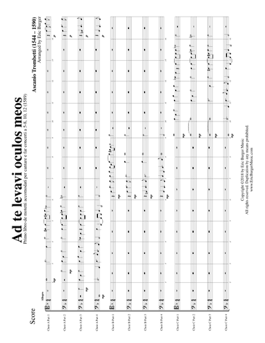 Ad te levavi oculos meos for Trombone or Low Brass Duodectet (12 Part Ensemble) (arr. Eric Burger Music)