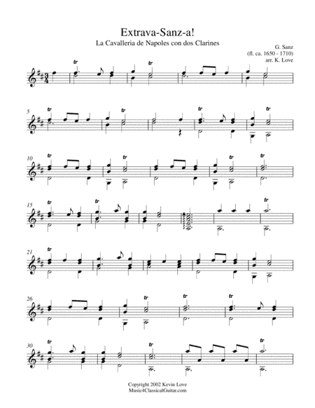 Extrava-Sanz-a! (Guitar Solo) (arr. K. Love)
