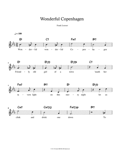 Wonderful Copenhagen (arr. Charles Lee)