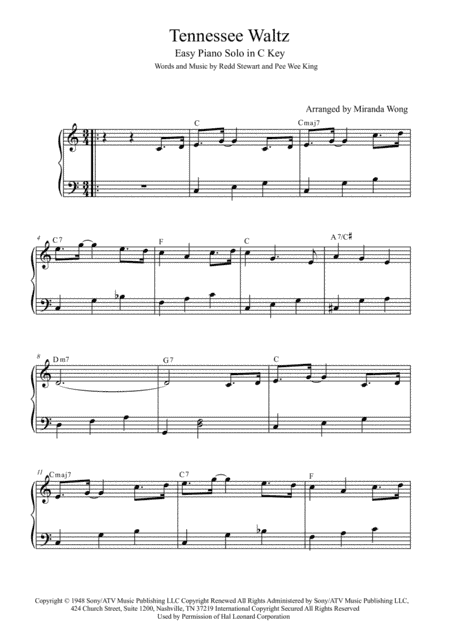 Tennessee Waltz (arr. Miranda Wong)