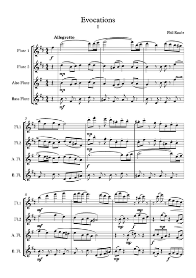 Evocations - Flute Quartet