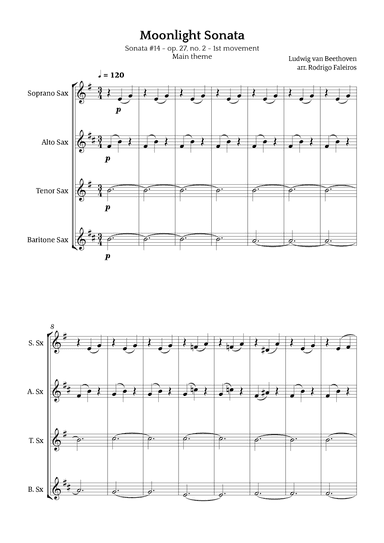 Moonlight Sonata (arr. Rodrigo Faleiros)