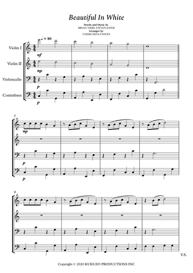 Beautiful In White (arr. Cássio Silva Chaves)