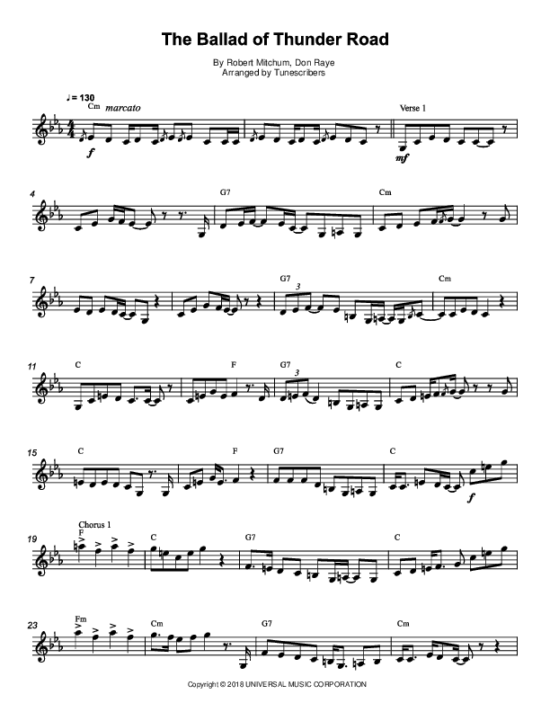 The Ballad of Thunder Road (arr. Tunescribers)