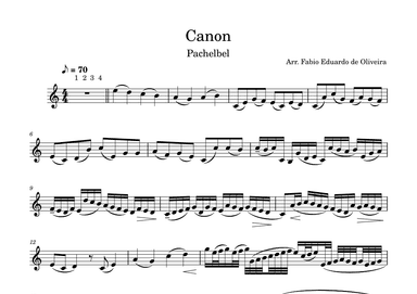 Canon (Pachelbel) - Easy Arrangement (arr. Fabio Eduardo de Oliveira)