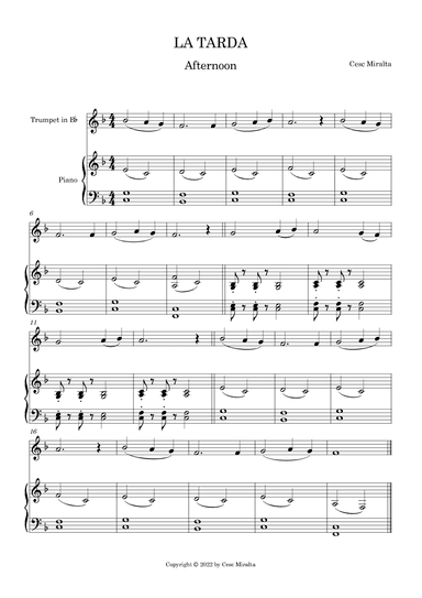 LA TARDA Tp & Pno