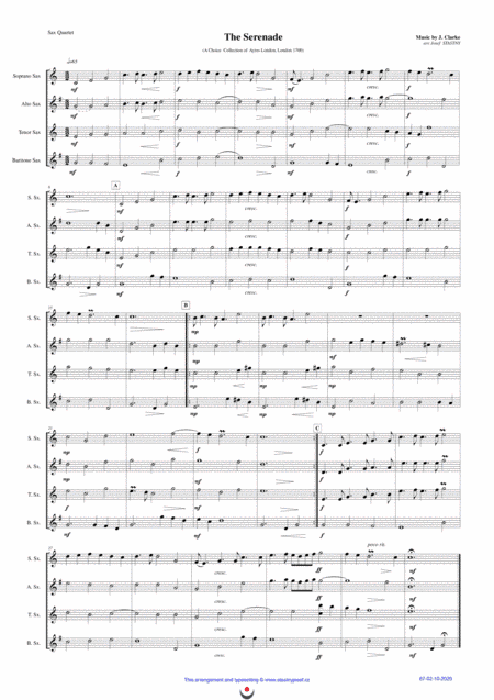 The Serenade (J. Clarke) (arr. Josef STASTNY)