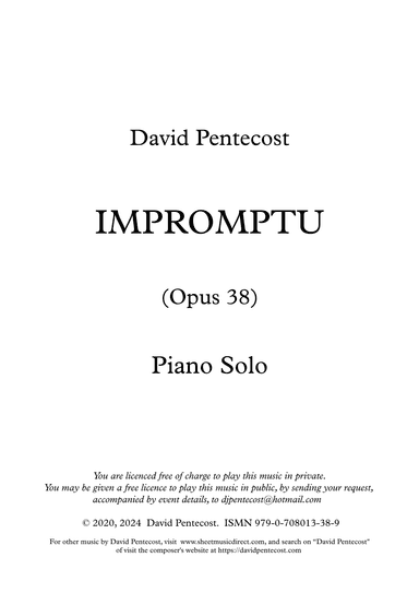 Impromptu, Opus 38