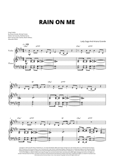 Rain On Me (arr. Cadenza Editions)