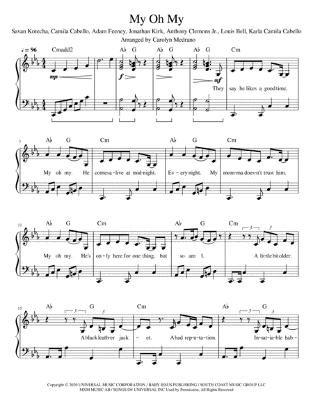 My Oh My (arr. Carolyn Medrano)