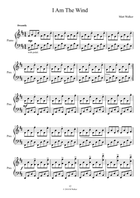 I Am The Wind - piano solo (Grade 5 standard)