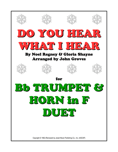 Do You Hear What I Hear (arr. John Groves)