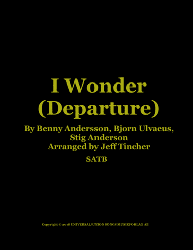I Wonder (departure) (arr. Jeff Tincher)