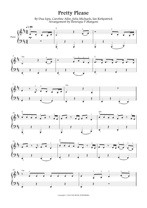 Pretty Please (arr. Henrique F Mangoni)