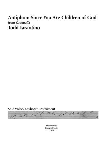 Since You Are Children of God [version for solo voice and keyboard]