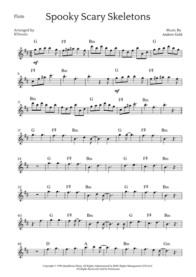 Spooky Scary Skeletons (arr. BTmusic)