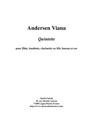 Andersen Viana: Quintet for flute, oboe, Bb clarinet, bassoon and horn