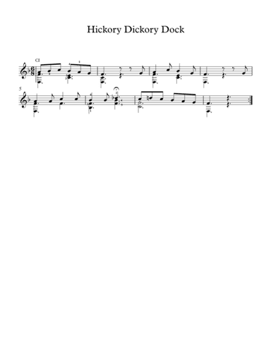 Hickory Dickory Dock (arr. Milan Mitic)
